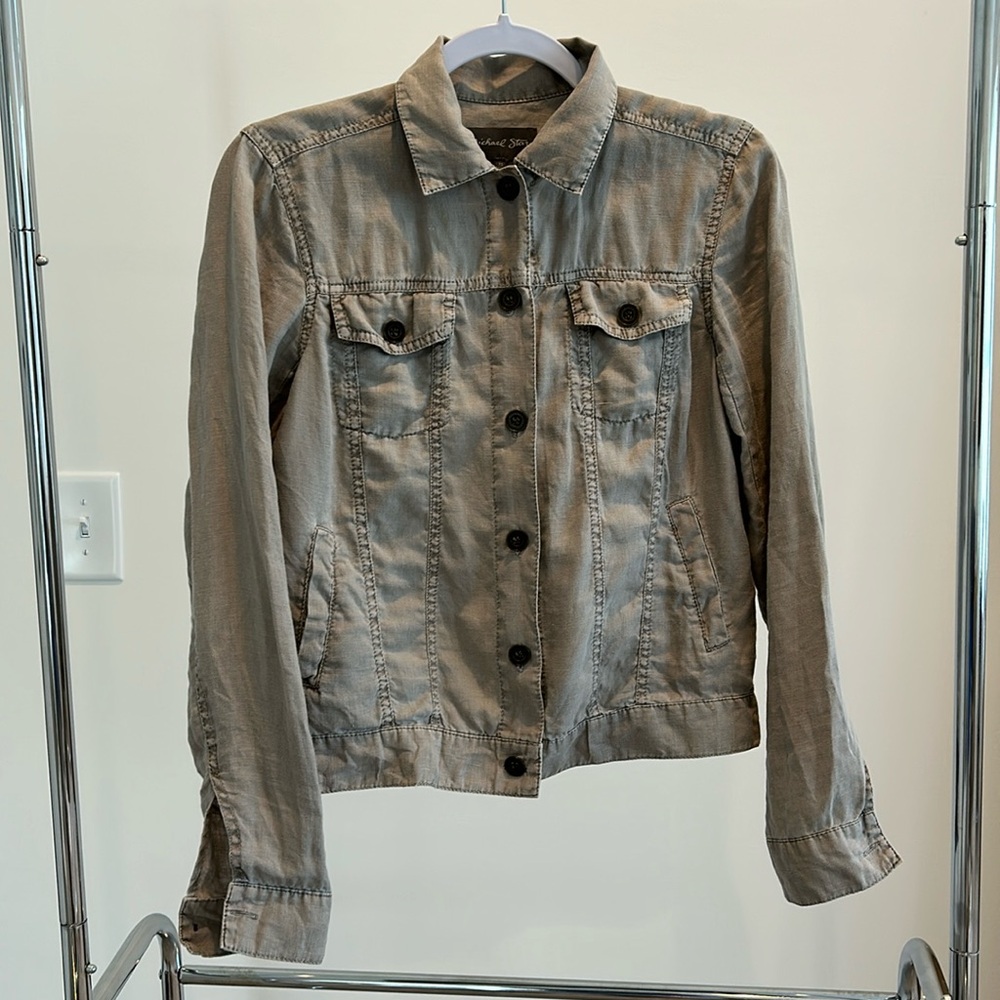 Michael Stars gray linen jacket